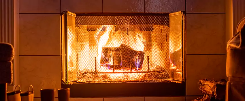 Mendota Hearth Landscape Fireplace Installation in McAllen, Texas