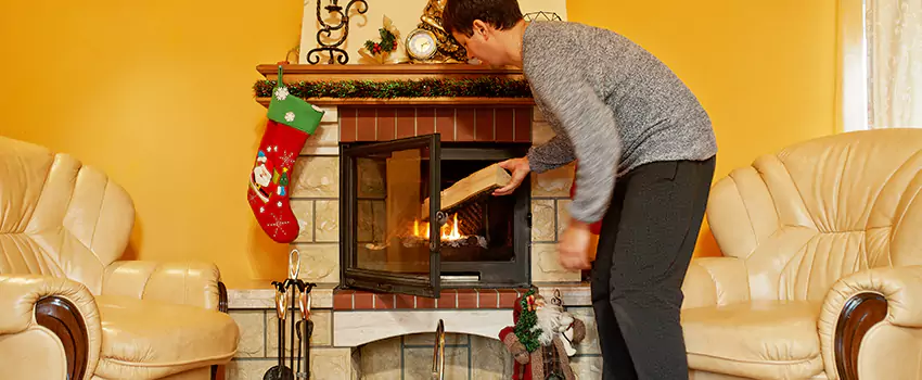 Rusted Metal Fireplace Restoration in McAllen, Texas